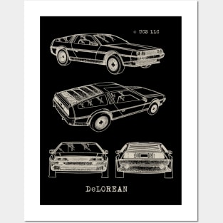 DMC DeLorean Patent Posters and Art